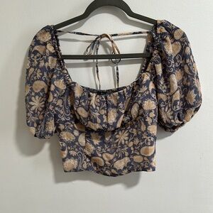 Floral Puff Sleeve Top